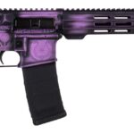 Shark Coast Tactical 300-133-1000-25 Valkyrie 5.56 NATO 30+1 16" Black Melonite Threaded Barrel, Distressed Purple Cerakote w/Norse Engraving Aluminum Receiver w/Picatinny Rail, M-LOK Handguard, Magpu 1 193759