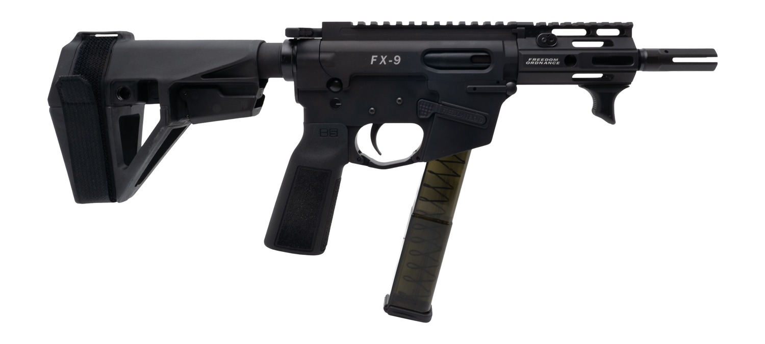 Freedom Ordance FX9P4E-BLK FX9P Elite 9mm Luger 4" Black Nitride Threaded Barrel, Black Anodized Aluminum Receiver w/Picatinny Rail, M-LOK Handguard, Black Polymer SB Tactical SBA5 Brace, Black Polyme 3 Freedom Ordance FX9P4E-BLK FX9P Elite 9mm Luger 4" Black Nitride Threaded Barrel, Black Anodized Aluminum Receiver w/Picatinny Rail, M-LOK Handguard, Black Polymer SB Tactical SBA5 Brace, Black Polyme