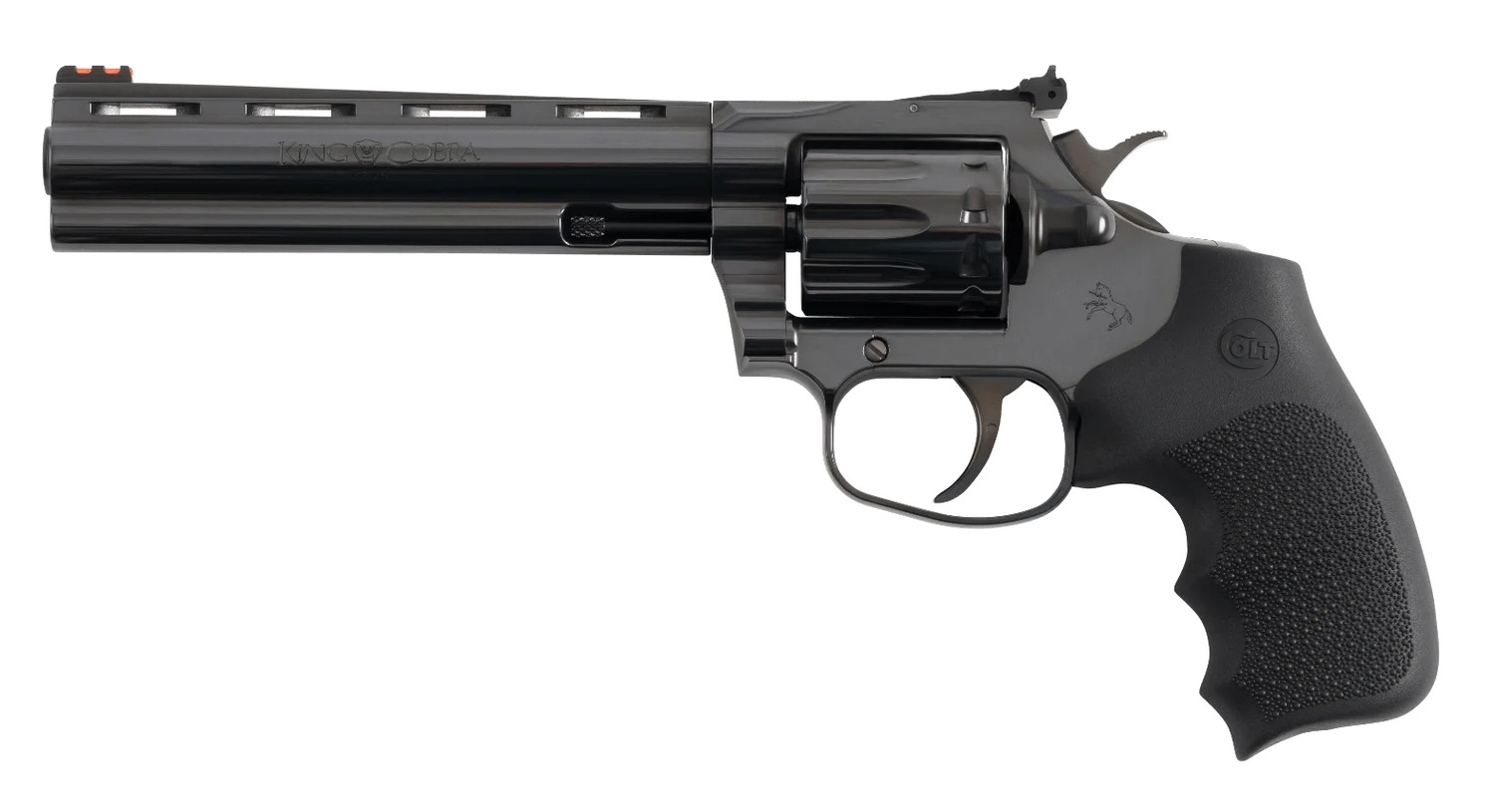 Colt Mfg KCOBRA22-BP6RFO King Cobra Target 22 LR 10rd Shot 6" Blued Vent Rib Barrel, Blued Carbon Steel Cylinder & Frame, Black Hogue Overmolded Grip, Exposed Hammer 3 Colt Mfg KCOBRA22-BP6RFO King Cobra Target 22 LR 10rd Shot 6" Blued Vent Rib Barrel, Blued Carbon Steel Cylinder & Frame, Black Hogue Overmolded Grip, Exposed Hammer