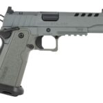 Tisas Arms 12500006 1911 Night Stalker 9mm Luger 17+1 5.30" Threaded Barrel, Gray Cerakote Carbon Steel Optic Cut/Serrated Slide & Frame w/Picatinny Rail, Polymer Grip 2 196056