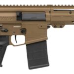 CMMG 33A380C-CT Dissent Mk3 8.6 Blackout 20+1 12.50" Black Nitride Threaded Barrel, Coyote Tan Cerakote Aluminum Receiver w/Picatinny Rail, M-LOK Handguard, Black Polymer SB Tactical Folding Brace, CM 1 198544