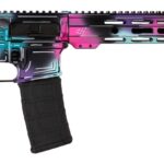 Shark Coast Tactical SCC101938DISB Anime-15 5.56 NATO 30+1 16" Black Nitride Threaded Barrel, Disco Cerakote Aluminum Receiver w/Picatinny Rail, M-LOK Handguard, Magpul Collapsible Black Polymer Stoc 1 198616