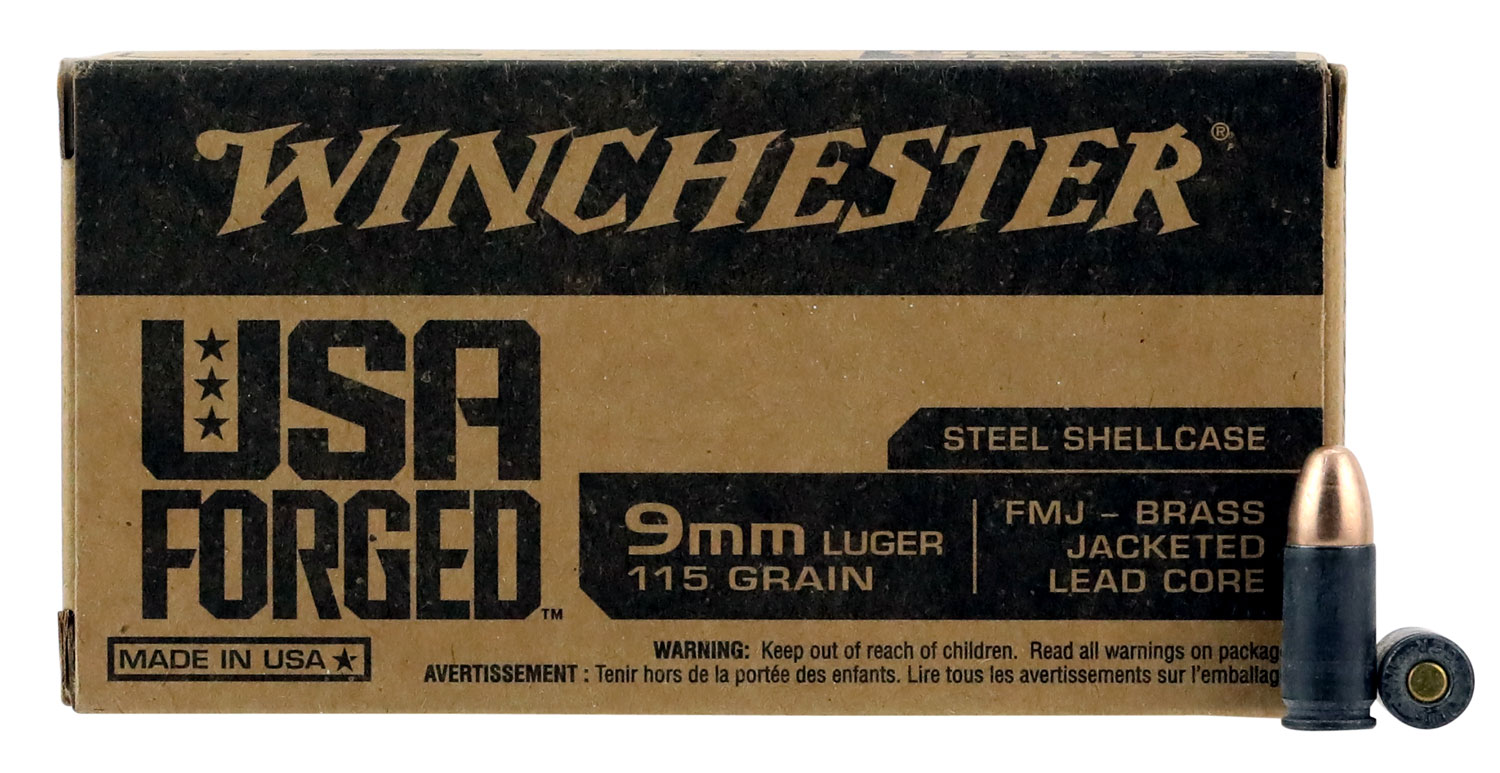 Winchester Ammo WIN9SV USA Forged 9mmLuger 115gr Full Metal Jacket 50 Per Box/10 Case 3 Winchester Ammo WIN9SV USA Forged 9mmLuger 115gr Full Metal Jacket 50 Per Box/10 Case