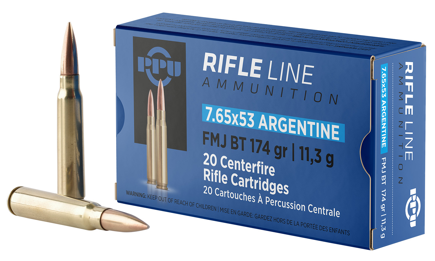 PPU PP7AF Metric Rifle 7.65x53mmArgentine 174gr Full Metal Jacket Boat Tail 20 Per Box/10 Case 3 PPU PP7AF Metric Rifle 7.65x53mmArgentine 174gr Full Metal Jacket Boat Tail 20 Per Box/10 Case