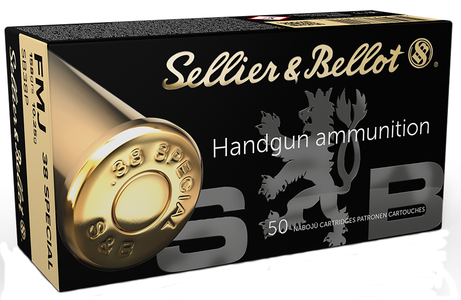 Sellier & Bellot SB38P Handgun 38Special 158gr Full Metal Jacket 50 Per Box/20 Case 3 Sellier & Bellot SB38P Handgun 38Special 158gr Full Metal Jacket 50 Per Box/20 Case