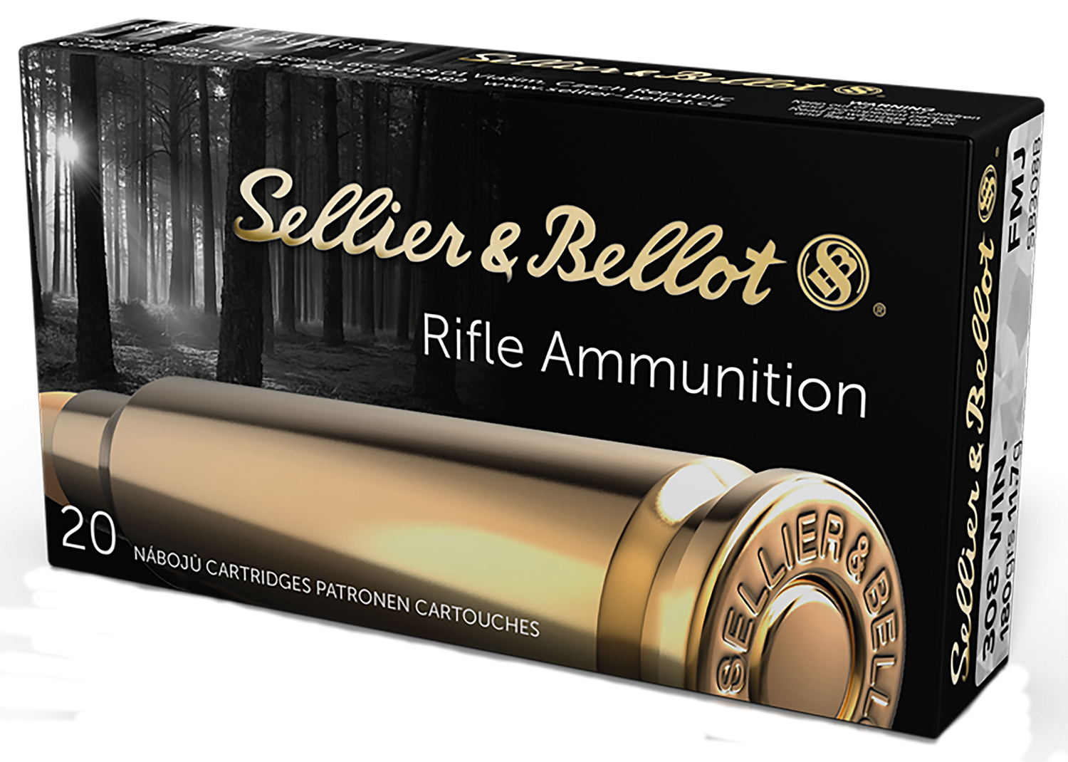 Sellier & Bellot SB308B Rifle 308Win 180gr Full Metal Jacket 20 Per Box/25 Case 3 Sellier & Bellot SB308B Rifle 308Win 180gr Full Metal Jacket 20 Per Box/25 Case