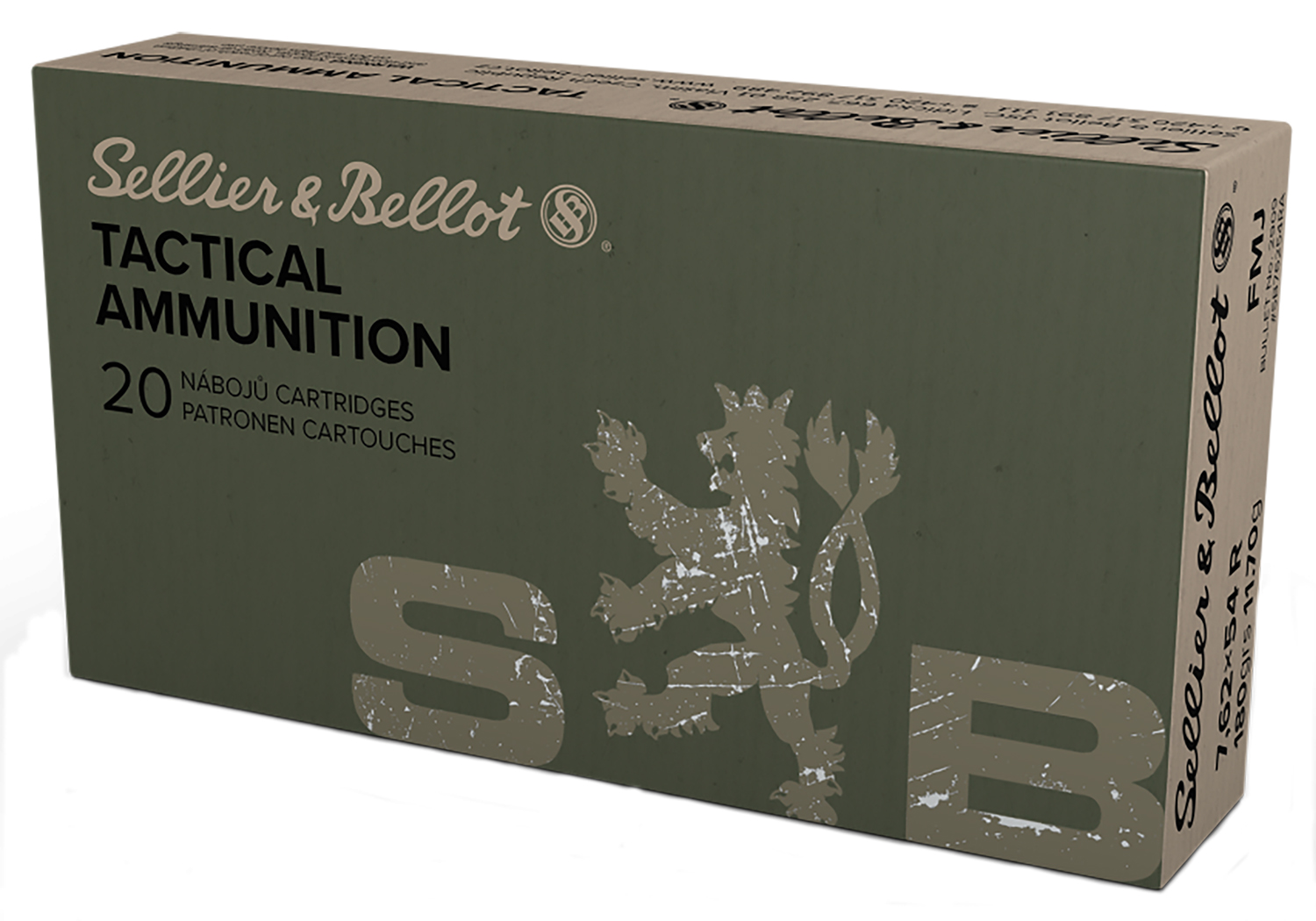 Sellier & Bellot SB76254RA Rifle 7.62x54mmR 180gr Full Metal Jacket 20 Per Box/20 Case 3 Sellier & Bellot SB76254RA Rifle 7.62x54mmR 180gr Full Metal Jacket 20 Per Box/20 Case