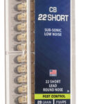 CCI 0026 Specialty CB Pest Control 22Short 29gr Lead Round Nose 100 Per Box/50 Case 2 63207