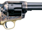 Taylors & Company 550527 Ranch Hand 357 Mag Caliber with 5.50" Blued Finish Barrel, 6rd Capacity Blued Finish Cylinder, Color Case Hardened Finish Steel Frame & Walnut Grip 1 75545