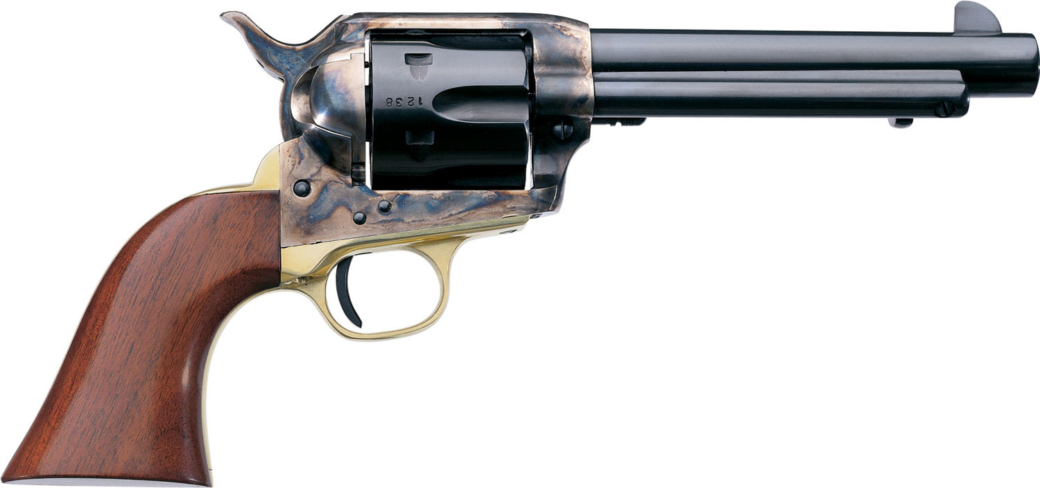Taylors & Company 550527 Ranch Hand 357 Mag Caliber with 5.50" Blued Finish Barrel, 6rd Capacity Blued Finish Cylinder, Color Case Hardened Finish Steel Frame & Walnut Grip 3 Taylors & Company 550527 Ranch Hand 357 Mag Caliber with 5.50" Blued Finish Barrel, 6rd Capacity Blued Finish Cylinder, Color Case Hardened Finish Steel Frame & Walnut Grip