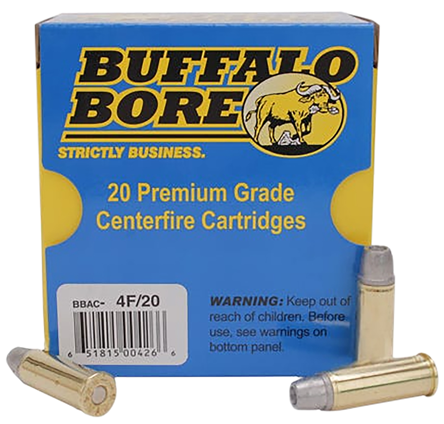 Buffalo Bore Ammunition 4F20 Deer Grenade Strictly Business 44Rem Mag +P 240gr Gas Checked Hollow Point 20 Per Box/12 Case 3 Buffalo Bore Ammunition 4F20 Deer Grenade Strictly Business 44Rem Mag +P 240gr Gas Checked Hollow Point 20 Per Box/12 Case