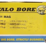 Buffalo Bore Ammunition 16C20 Heavy Strictly Business 41Rem Mag 170gr Jacket Hollow Point 20 Per Box/12 Case 1 82116