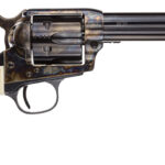 Taylors & Company 555127 Marshal 45 Colt (LC) Caliber with 5.50" Blued Finish Barrel, 6rd Capacity Blued Finish Cylinder, Color Case Hardened Finish Steel Frame & Checkered White Grip 1 82485