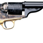 Taylors & Company 550721 1851 Open-Top 45 Colt (LC) Caliber with 5.50" Blued Finish Barrel, 6rd Capacity Blued Finish Cylinder, Color Case Hardened Finish Steel Frame & Walnut Navy Size Grip 2 9814