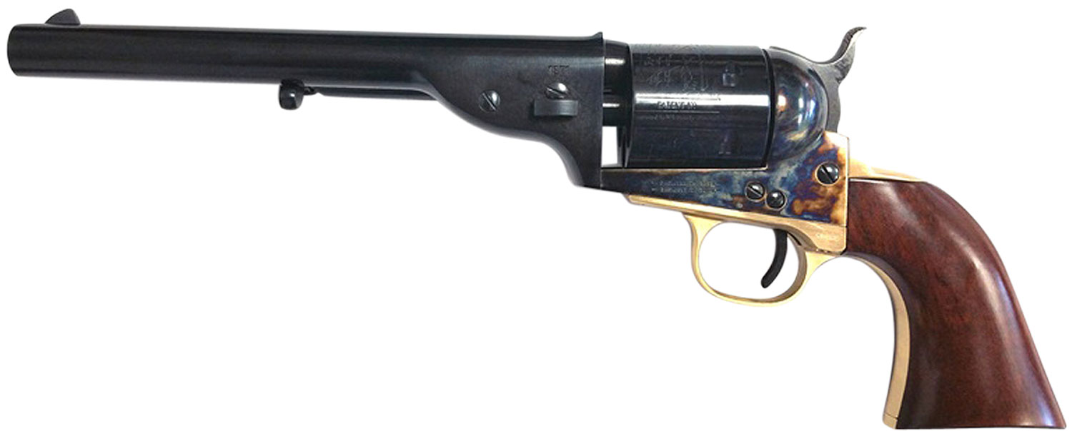 Taylors & Company 550725 1851 Open-Top 45 Colt (LC) Caliber with 7.50" Blued Finish Barrel, 6rd Capacity Blued Finish Cylinder, Color Case Hardened Finish Steel Frame & Walnut Navy Size Grip 3 Taylors & Company 550725 1851 Open-Top 45 Colt (LC) Caliber with 7.50" Blued Finish Barrel, 6rd Capacity Blued Finish Cylinder, Color Case Hardened Finish Steel Frame & Walnut Navy Size Grip