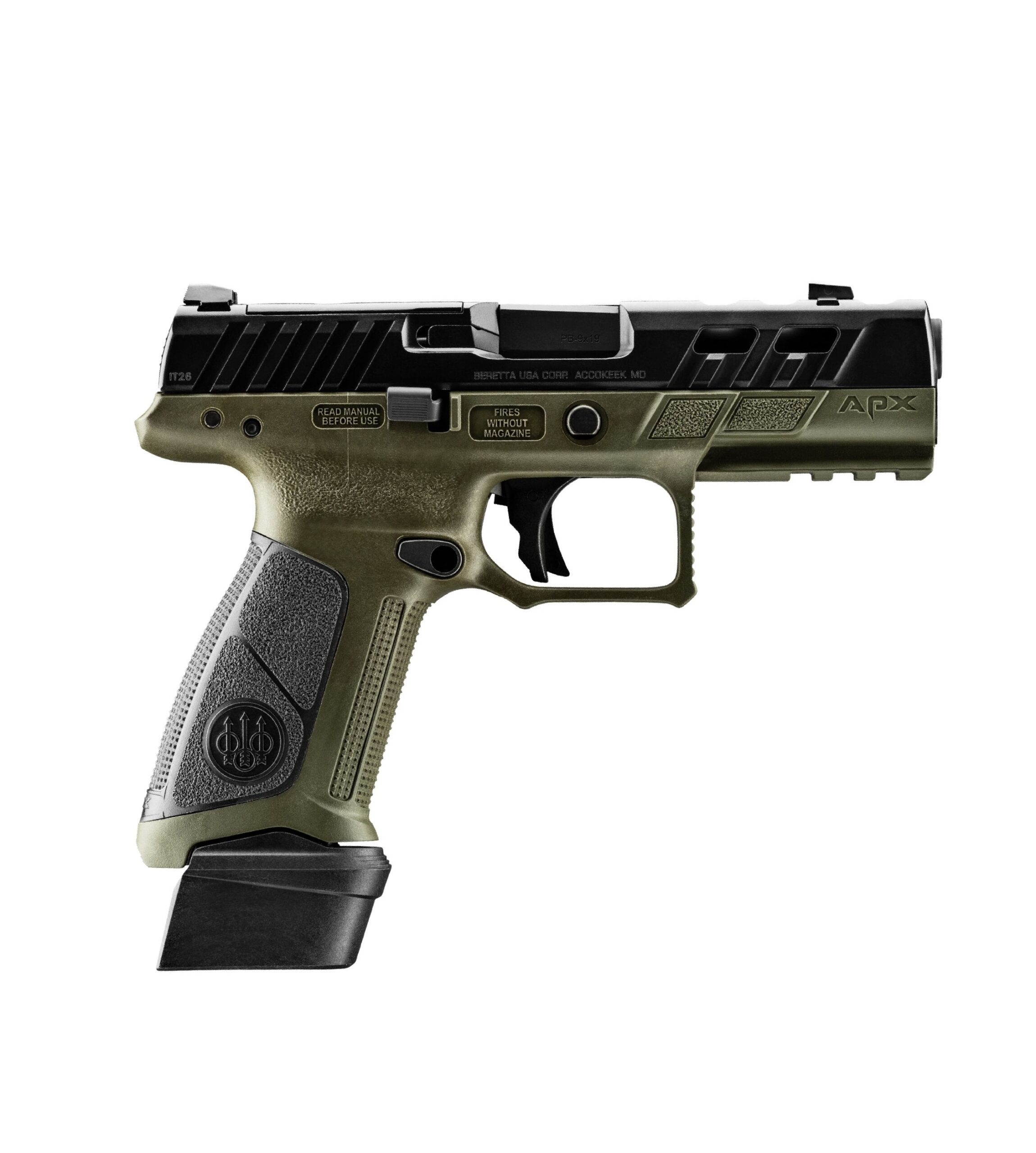 BERETTA APX A1 PORTED 9MM BLK/OD 15+1 3 BERETTA APX A1 PORTED 9MM BLK/OD 15+1