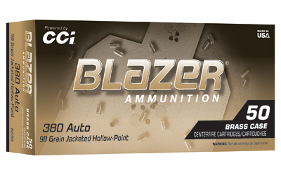 CCI BLAZER BRASS 380ACP 98GR JHP 50 3 CCI BLAZER BRASS 380ACP 98GR JHP 50