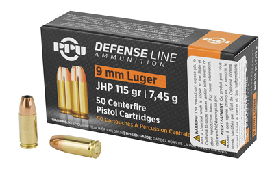 PPU 9MM JHP 115GR 50/1000 3 PPU 9MM JHP 115GR 50/1000