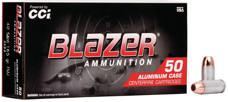 CCI Blazer Aluminum Handgun Ammunition .40 S&W 165 gr FMJ 1100 fps 1000/ct 3 CCI Blazer Aluminum Handgun Ammunition .40 S&W 165 gr FMJ 1100 fps 1000/ct