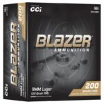 Blazer Brass Handgun Ammunition 9mm Luger 124gr FMJ 1090 fps 200/ct 1 https3A2F2Fmedia.chattanoogashooting.com2Fimages2Fproduct2FCC52012BB2FCC52012BB6