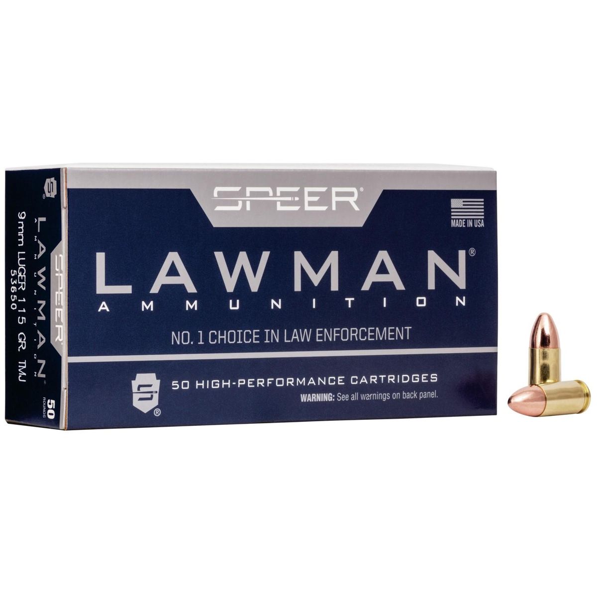 Speer Lawman Handgun Ammunition 9mm Luger 115 gr TMJ-RN 115GR TMJ 50/ct 3 Speer Lawman Handgun Ammunition 9mm Luger 115 gr TMJ-RN 115GR TMJ 50/ct