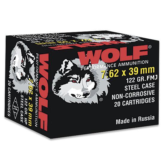 Wolf WPA Polyformance Rifle Ammunition 7.62x39mm 123 gr FMJ 2396 fps 20/ct 3 Wolf WPA Polyformance Rifle Ammunition 7.62x39mm 123 gr FMJ 2396 fps 20/ct