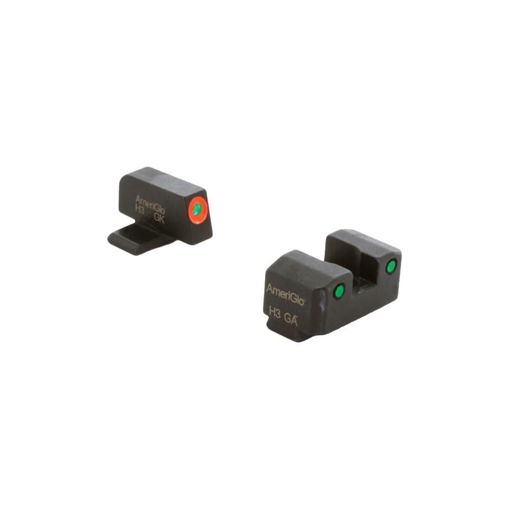 Ameriglo Trooper Tritium Handgun Sight Set for Sig with #8 Front and #8 Rear Green Rear Green with Orange Front 3 Ameriglo Trooper Tritium Handgun Sight Set for Sig with #8 Front and #8 Rear Green Rear Green with Orange Front