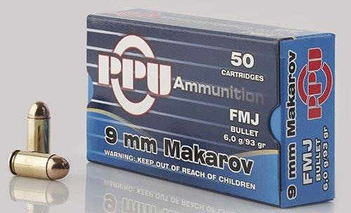 PPU Handgun Ammunition 9mm x 18 Makarov 93 gr FMJ 50/ct 3 PPU Handgun Ammunition 9mm x 18 Makarov 93 gr FMJ 50/ct