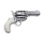 Cimarron Firearms Huckleberry Handgun .45 Colt 6rd Capacity 3.5" Barrel Nickel Finish Poly Ivory Grip 2 https3A2F2Fmedia.chattanoogashooting.com2Fimages2Fproduct2FOZPP346HUCKENG2Fhuckleberry