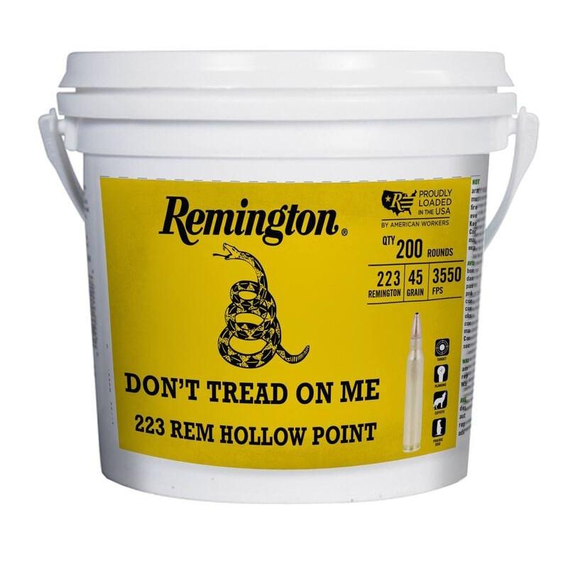 Remington UMC 250th Anniversary "Don't Tread On ME" Ammunition .223 Rem 45gr JHP 3550 fps 200/ct 3 Remington UMC 250th Anniversary "Don't Tread On ME" Ammunition .223 Rem 45gr JHP 3550 fps 200/ct