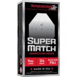 Winchester Super Match Handgun Ammunition 9mm Luger 124gr FMJ 1140fps 50/ct 1 https3A2F2Fmedia.chattanoogashooting.com2Fimages2Fproduct2FWNSM9RN1242FWNSM9RN1241