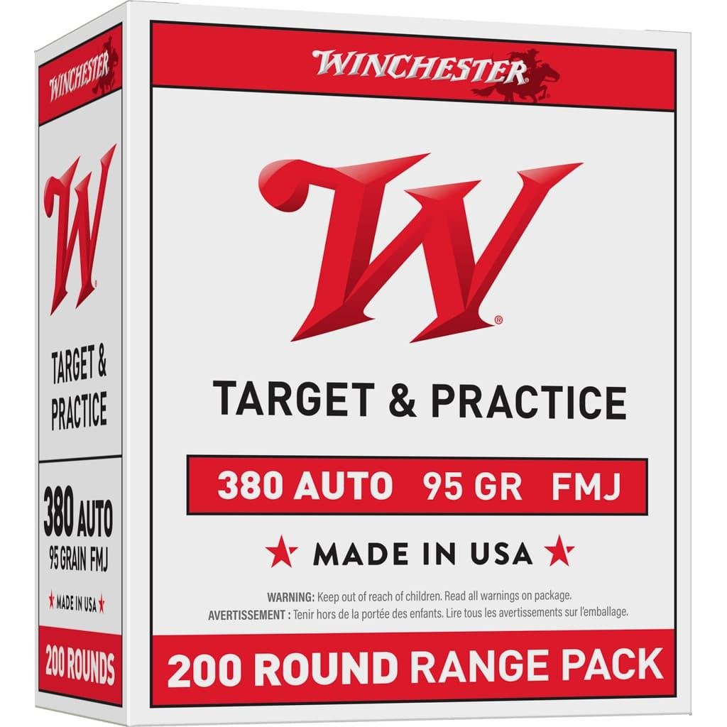Winchester Government Handgun Ammunition .380 ACP 95 gr. FMJ 955 fps 200/ct 3 Winchester Government Handgun Ammunition .380 ACP 95 gr. FMJ 955 fps 200/ct