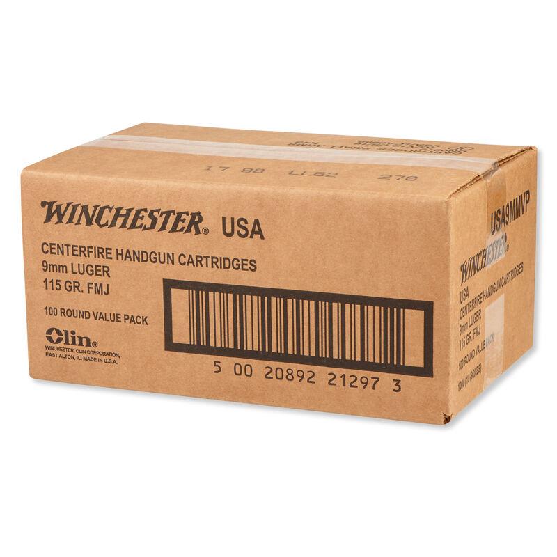 Winchester USA Handgun Ammunition 9mm Luger 115 gr. FMJ 1190 fps 1000/case 3 Winchester USA Handgun Ammunition 9mm Luger 115 gr. FMJ 1190 fps 1000/case
