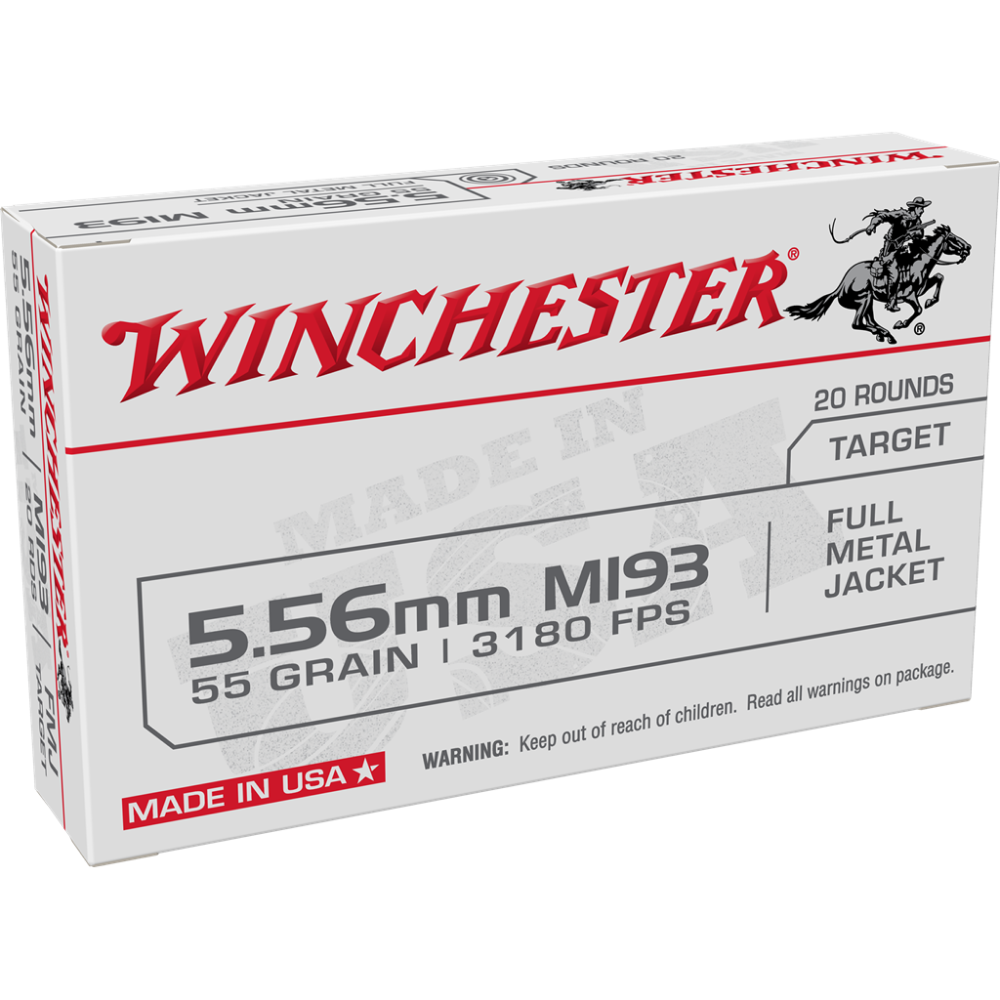 Winchester USA Lake City M193 Rifle Ammunition 5.56X45 NATO 55 gr. FMJ 3240 fps 1000/ct case 3 Winchester USA Lake City M193 Rifle Ammunition 5.56X45 NATO 55 gr. FMJ 3240 fps 1000/ct case