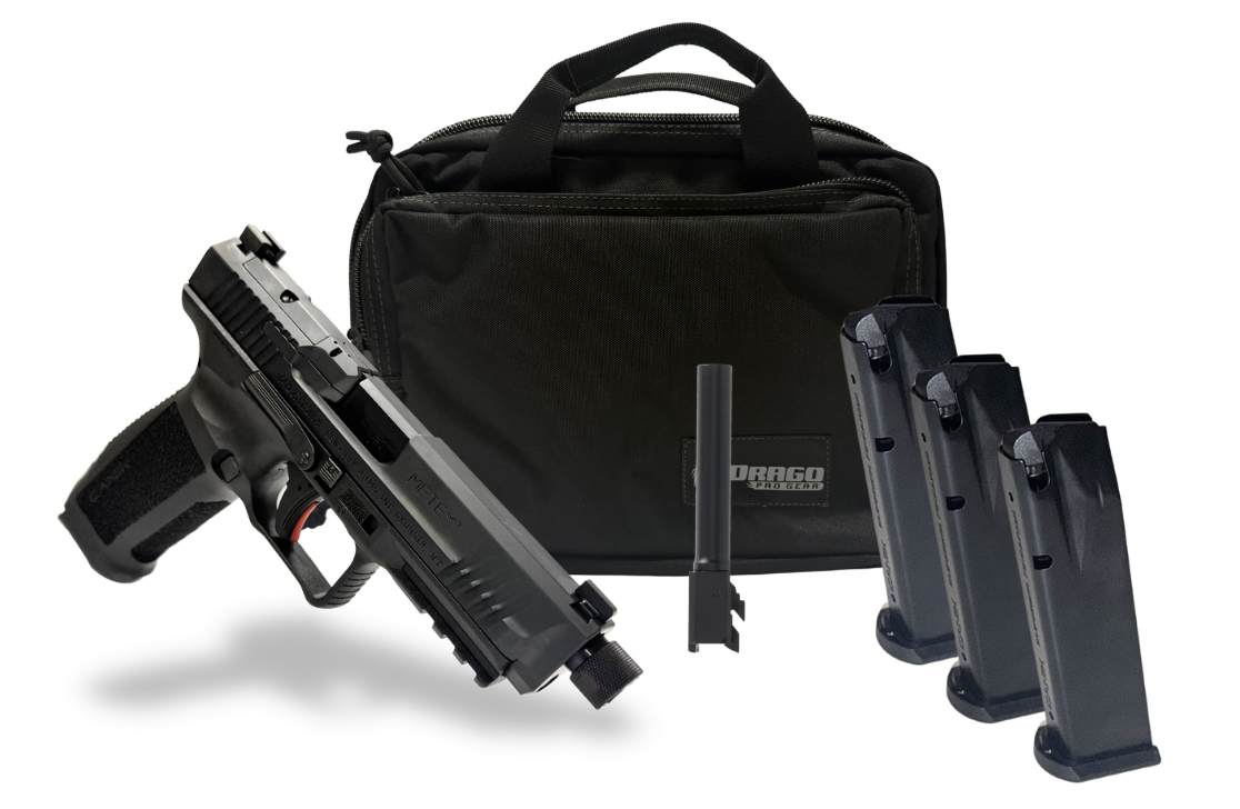 CANIK METE SFT TAC BUNDLE 3-18RD MAG 1-4.5" BRL 1-5" THREADED BRL W/ RANGE BAG 3 CANIK METE SFT TAC BUNDLE 3-18RD MAG 1-4.5" BRL 1-5" THREADED BRL W/ RANGE BAG