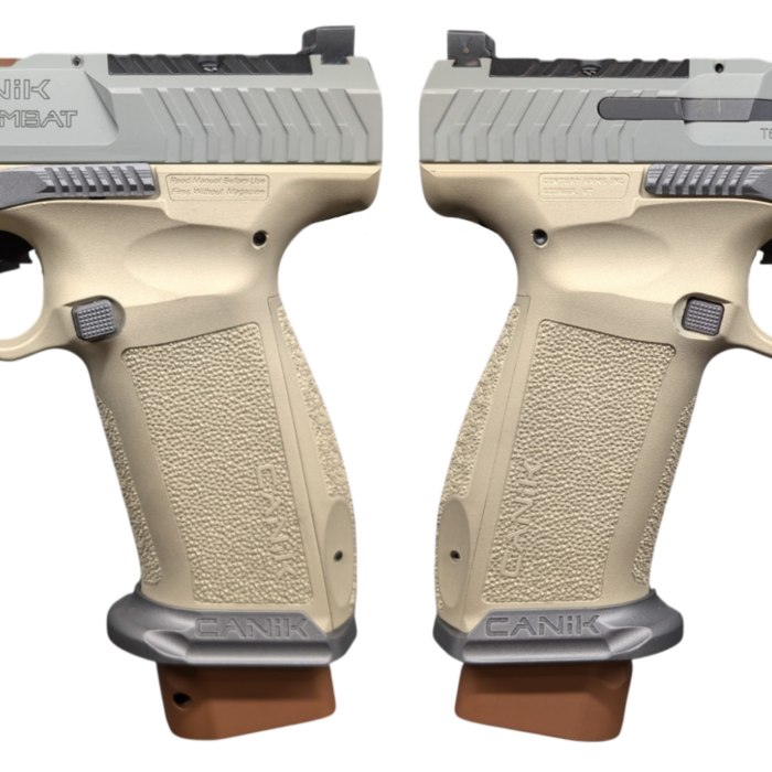 CANIK TTI COMBAT SUGA BEAR CHAMPAGNE/TUNGSTEN 9MM PISTOL 4.6" 2-18RD