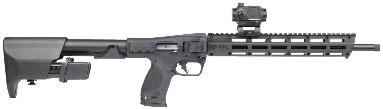 SMITH & WESSON M&P FPC BLACK 9MM WITH CRIMSON TRACE RED GREEN DOT OPTIC 23RD 14377