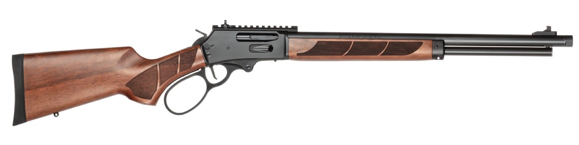 SMITH & WESSON MODEL 1854 30-30 WIN 20IN THREADED BARREL 6RD GOLD BEAD FRONT SIGHT GHOST RING REAR SIGHT STAINLESS STEEL WITH BLACK ARMORNITE FINISH WALNUT FURNITURE 14385