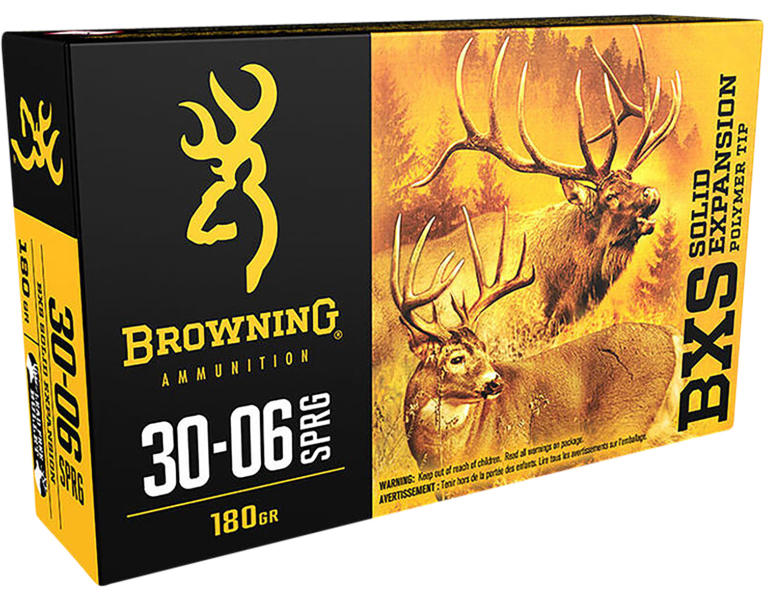 Browning Ammo B192430061 BXS Copper Expansion 30-06Springfield 180gr Lead Free Solid Expansion Polymer Tip 20 Per Box/10 Case 3 Browning Ammo B192430061 BXS Copper Expansion 30-06Springfield 180gr Lead Free Solid Expansion Polymer Tip 20 Per Box/10 Case