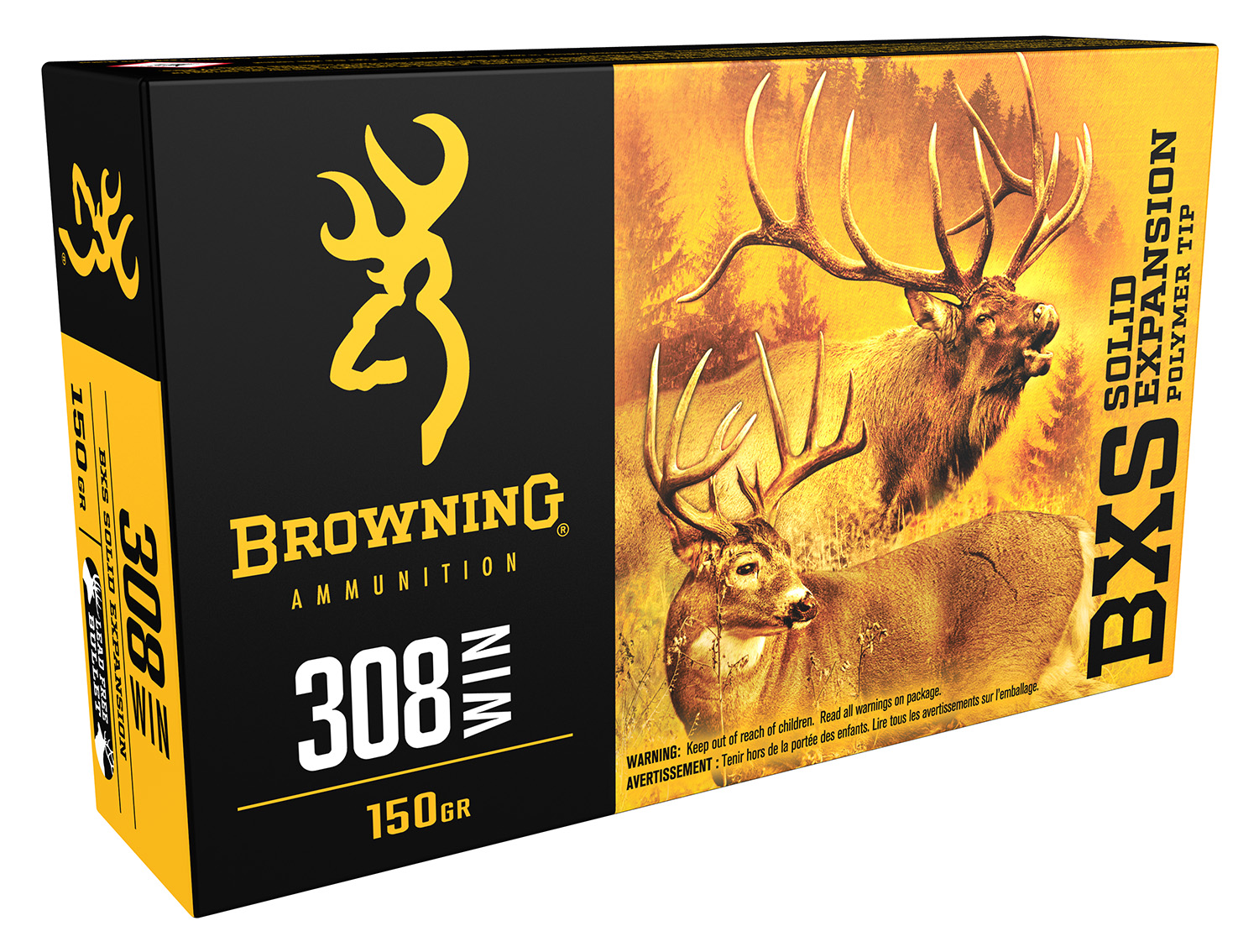 Browning Ammo B192403081 BXS Copper Expansion 308Win 150gr Lead Free Solid Expansion Polymer Tip 20 Per Box/10 Case 3 Browning Ammo B192403081 BXS Copper Expansion 308Win 150gr Lead Free Solid Expansion Polymer Tip 20 Per Box/10 Case