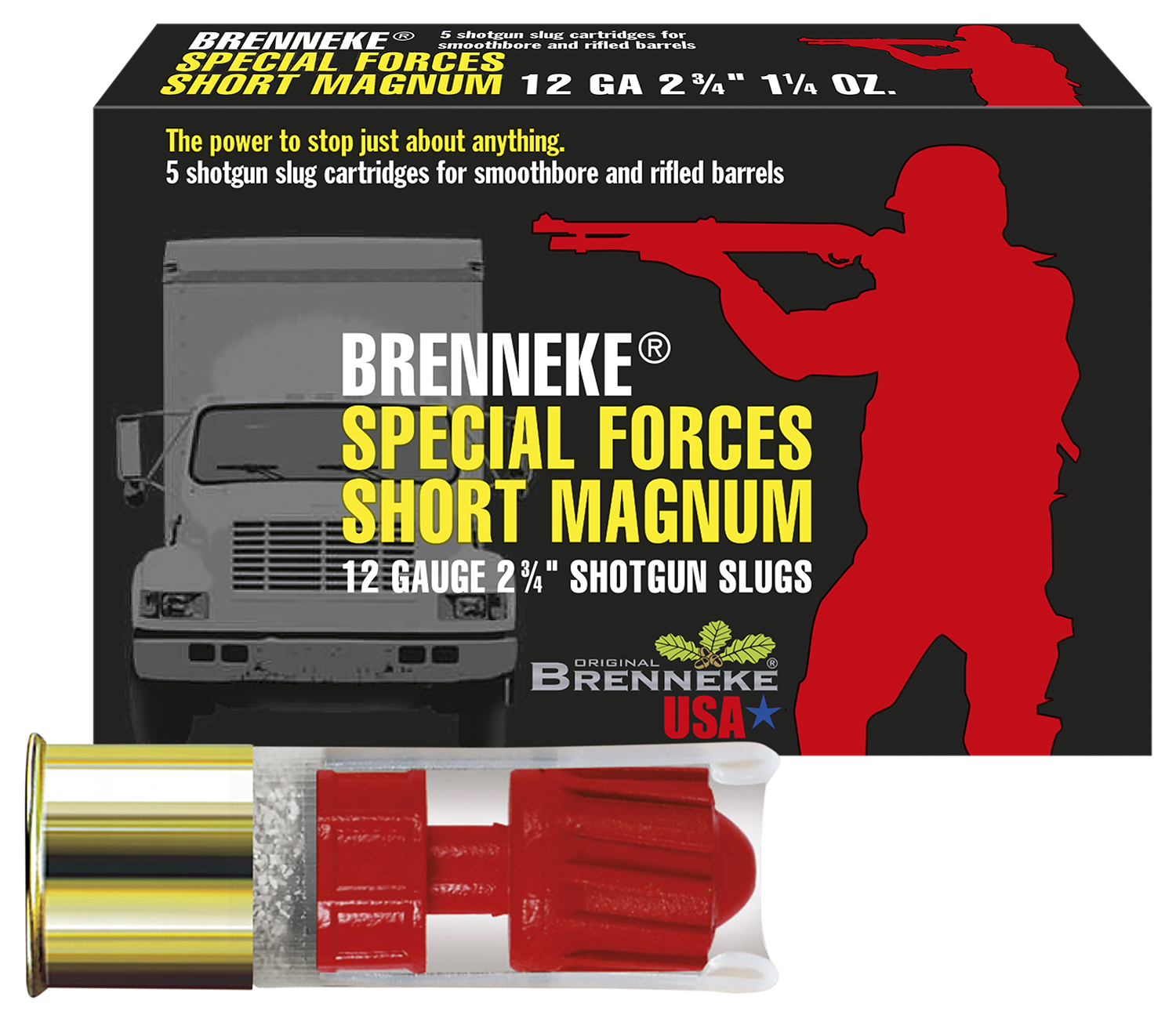 Brenneke SL122SFM SFSM Home Defense 12Gauge 2.75" 1 1/4oz Slug Shot 5 Per Box/50 Case 3 Brenneke SL122SFM SFSM Home Defense 12Gauge 2.75" 1 1/4oz Slug Shot 5 Per Box/50 Case