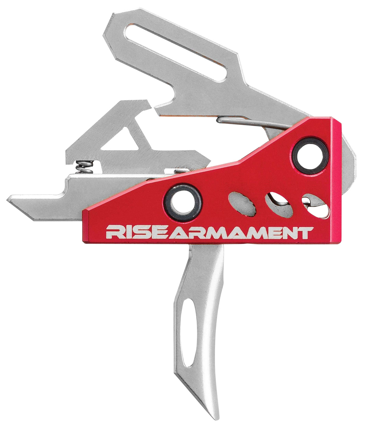 Rise Armament RA535APT RA-535 High Performance Single-Stage Straight Trigger with 3.50 lbs Draw Weight & Silver/Red Hardcoat Anodized Finish for AR-Platform 3 Rise Armament RA535APT RA-535 High Performance Single-Stage Straight Trigger with 3.50 lbs Draw Weight & Silver/Red Hardcoat Anodized Finish for AR-Platform