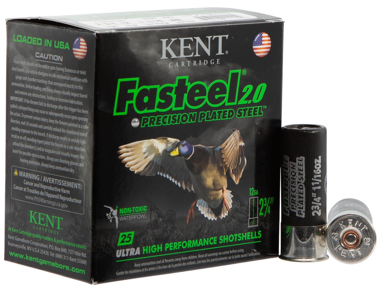 Kent Cartridge K122FS30BB Fasteel 2.0 12 Gauge 2.75" 1 1/16 oz BB Shot 25 Per Box/ 10 Case 3 Kent Cartridge K122FS30BB Fasteel 2.0 12 Gauge 2.75" 1 1/16 oz BB Shot 25 Per Box/ 10 Case