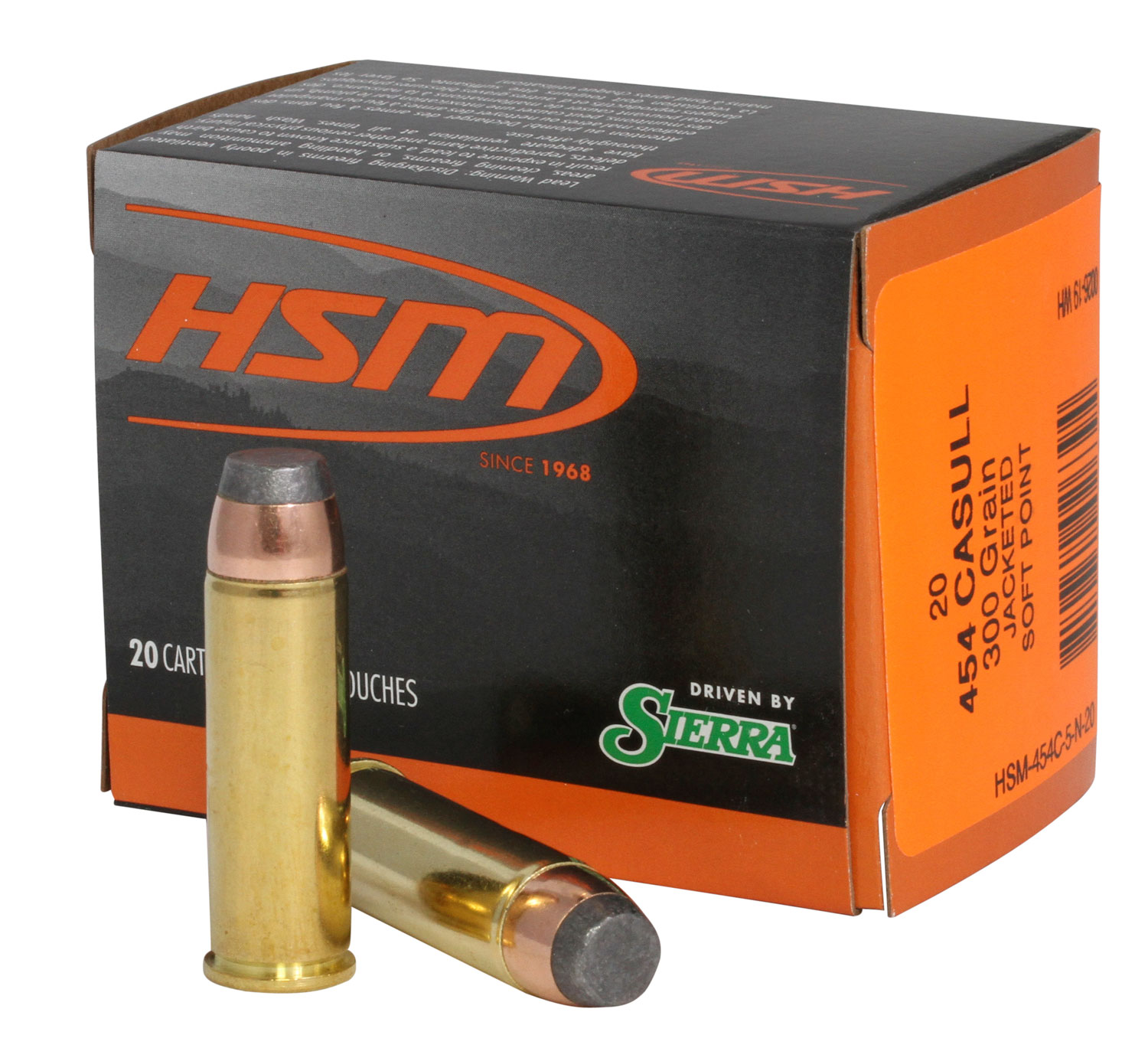 HSM 454C5N20 Pro Pistol 454 Casull 300 gr Jacketed Soft Point 20 Per Box/ 20 Case 3 HSM 454C5N20 Pro Pistol 454 Casull 300 gr Jacketed Soft Point 20 Per Box/ 20 Case