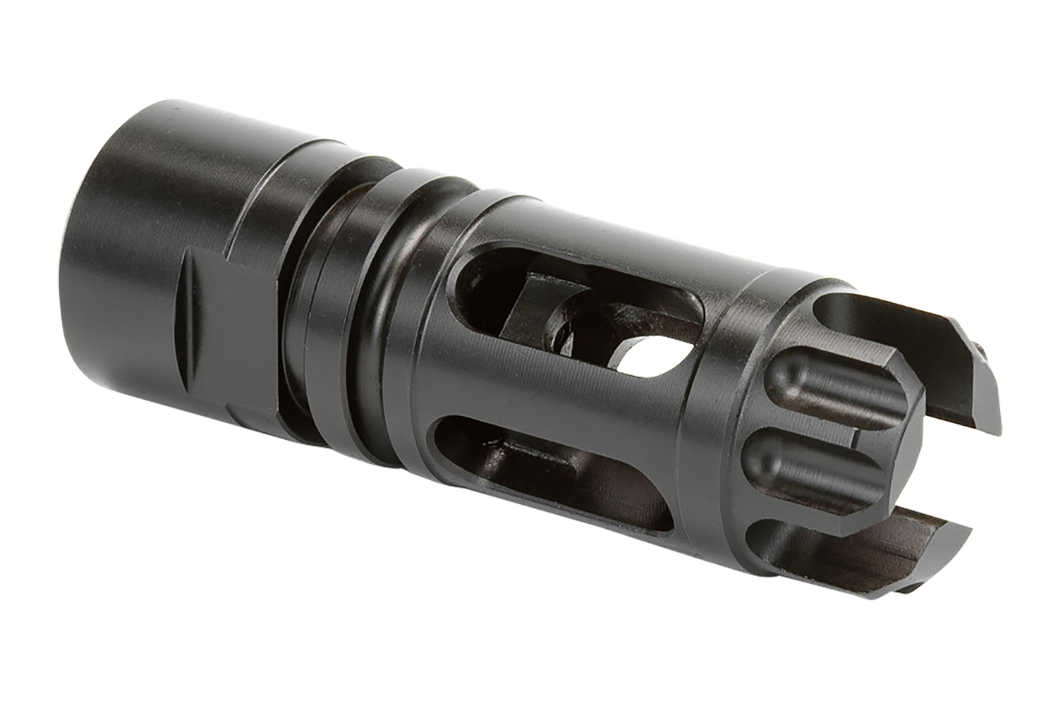 Griffin Armament XHP762FCM Gate-LOK Flash Comp Black Nitride 17-4 Stainless Steel with 5/8"-24 tpi Threads, 2.77" OAL & .863" Diameter for 30 Cal 30SD, M4SD Silencers & QD Blast Shield 3 Griffin Armament XHP762FCM Gate-LOK Flash Comp Black Nitride 17-4 Stainless Steel with 5/8"-24 tpi Threads, 2.77" OAL & .863" Diameter for 30 Cal 30SD, M4SD Silencers & QD Blast Shield