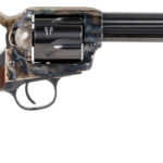 Taylors & Company 550813 Smoke Wagon 45 Colt (LC) Caliber with 5.50" Blued Finish Barrel, 6rd Capacity Blued Finish Cylinder, Color Case Hardened Finish Steel Frame & Checkered Walnut Grip 2 121394