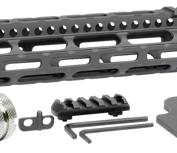 Cart 3 Midwest Industries MIULW105 Ultralight AR-15 Black Hardcoat Anodized Aluminum/Polymer 10.50" Picatinny/M-LOK