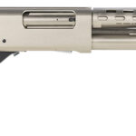 Rock Island AGM5 All Generations 12 Gauge Pump 3" 5+1 18.50" with Heat Shield, Nickel Barrel/Rec, Black Synthetic Furniture, Adj. Comb Stock 2 130655