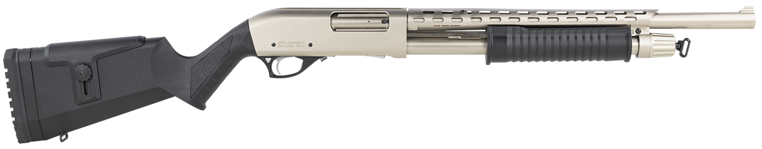 Rock Island AGM5 All Generations 12 Gauge Pump 3" 5+1 18.50" with Heat Shield, Nickel Barrel/Rec, Black Synthetic Furniture, Adj. Comb Stock 3 Rock Island AGM5 All Generations 12 Gauge Pump 3" 5+1 18.50" with Heat Shield, Nickel Barrel/Rec, Black Synthetic Furniture, Adj. Comb Stock