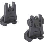 Meprolight USA 404100 FUBS Sight Set Black AR-15 Flip Up Green Tritium Front/Green Tritium Rear 1 134601